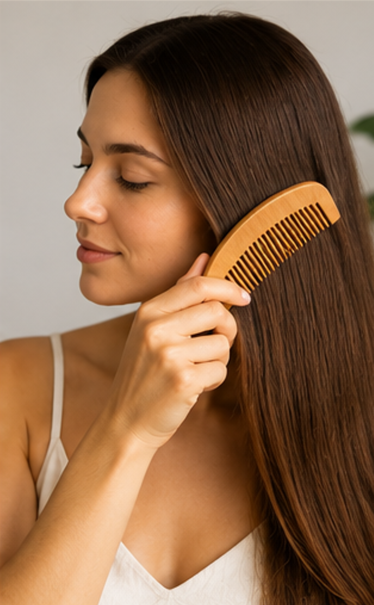 Peine de Madera de Caoba | Cuidado Natural