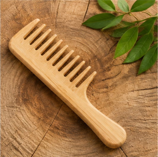 Peine de Bambú de Dientes Anchos | Cuidado Natural